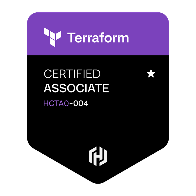 HashiCorp Terraform Associate badge